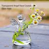 1PC Glass Vase Living Room Office Desktop Ornaments Angel House Decoration Hydroponic Flower Vase