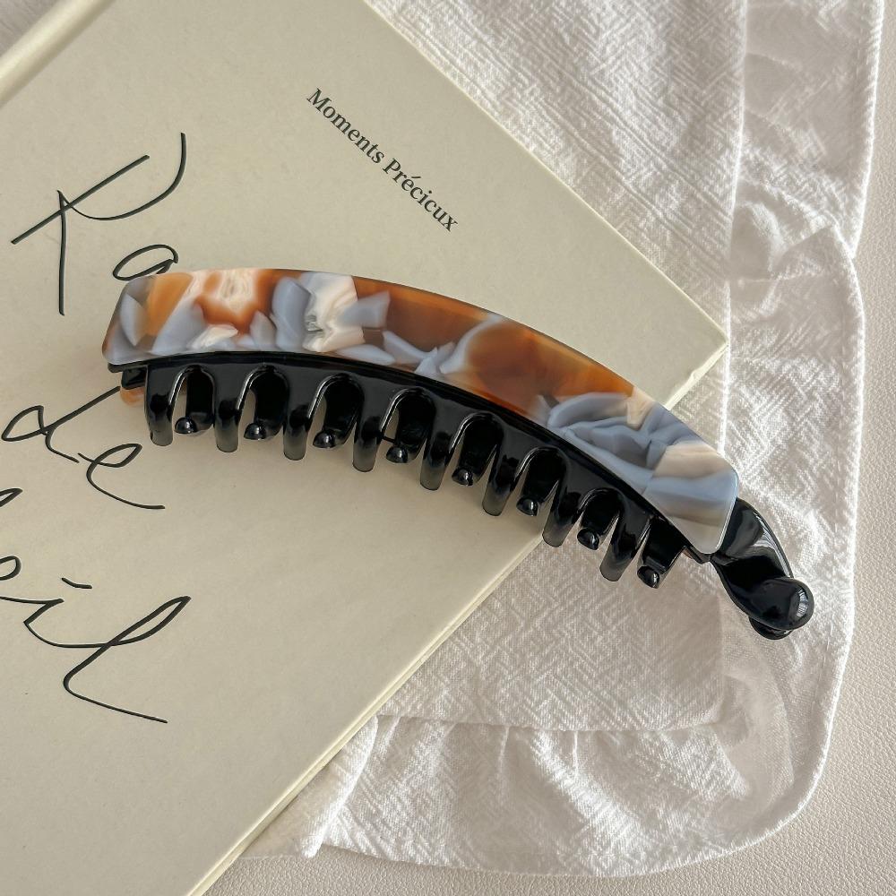 Essigsäureacetat Bananenclip Große Größe Retro Leopardenmuster Haarspange Haarschmuck Koreanischer Stil Vertikaler Clip Mädchen