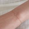 OR D`OR [14K] Mini Ribbon Pendant Bracelet