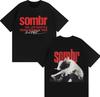 Sombr Harajuku Grafik Tour Mode T-Shirt Ästhetik 2026 Sommer Druck Reine Baumwolle Vintage Lässig Kurzärmeliges Oberteil