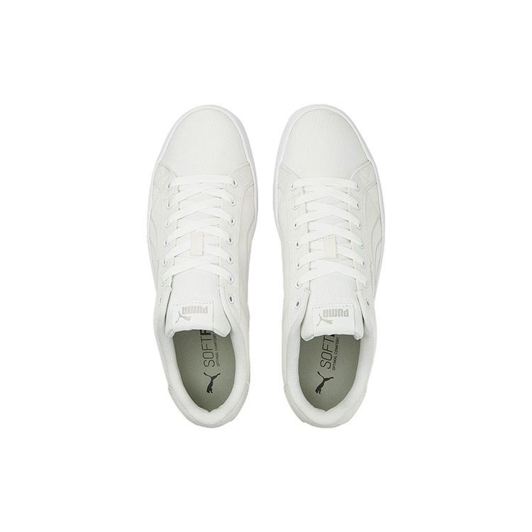 Puma Smash Series Vulc V3 Lo CV Plátěné Nízké Skate Boty Unisex Tenisky Bílé 383875-01