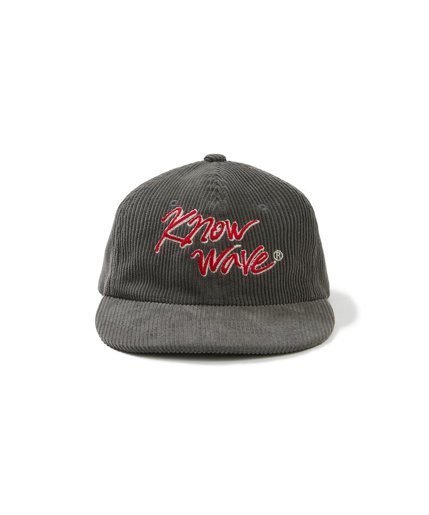 KNOW WAVE Calligraphy Corduroy Trucker Cap Kna004M (Charcoal Grey)