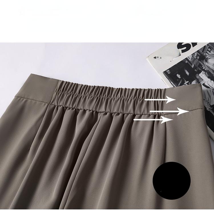 Modieuze Dames Hoge Taille Broek met Knopen Wijd uitlopende Broek