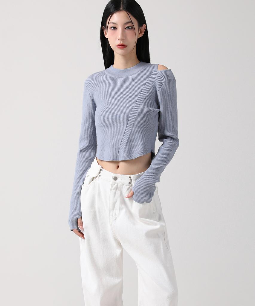 AVANDRESS Tati Hole Round Knit Melange