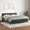 Exclusive House - Slatted Bed Base and Mattress Dark Green 160x200cm Velvet