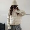 Coats for Women Winter Lightweight Knit Jacket Hooded Thickened Cropped Two-Piece Style Hooded Loose Casual Coat Top