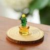 Miniatur Kaktus Figur aus Kunstkristall Handgeblasenes Glas Topfpflanze Ornament für Zuhause Büro Schreibtisch Tischplatte Auto Innenraum Armaturenbrett