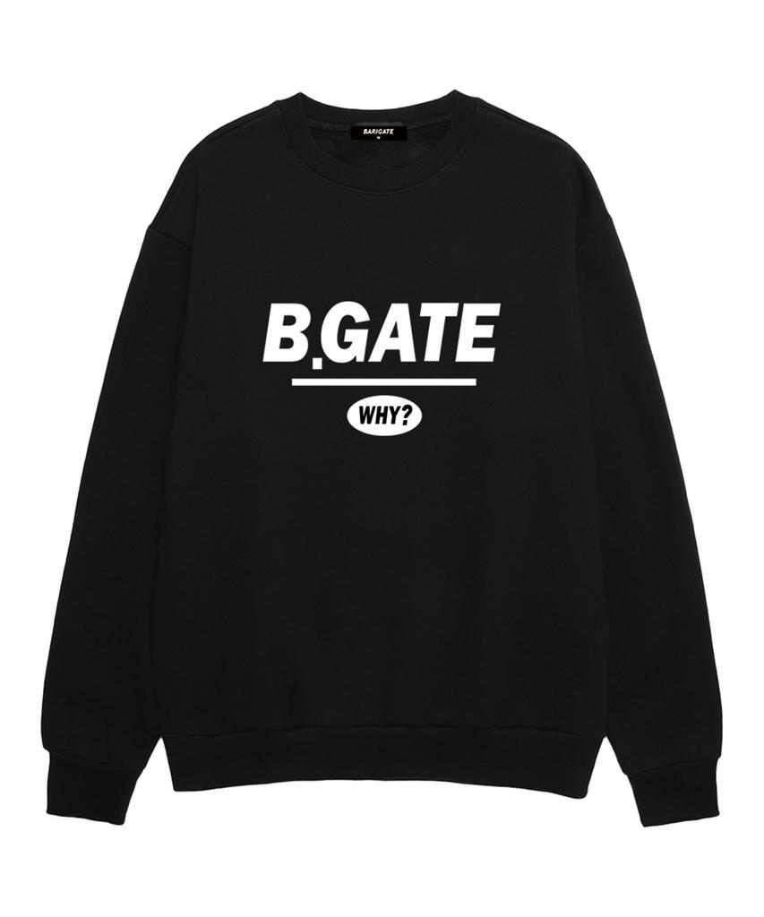 Baligeiteu B-Gate Logo Oversized Sweatshirt (Brlts001) Black/White