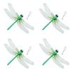3D Simulation Dragonfly Outdoor Fake Dragonfly with Keychain Artificial Insect Model for Garden Yard Courtyard Patio Flower Beds