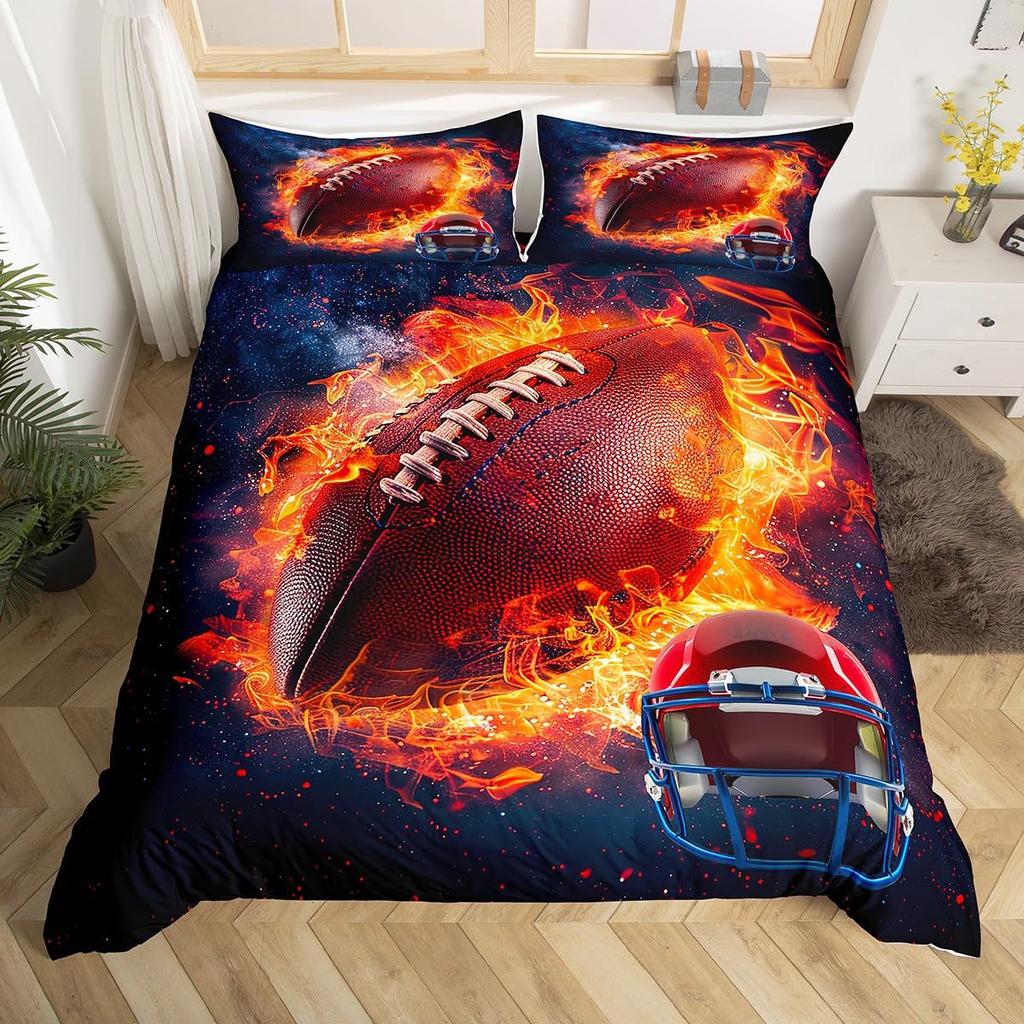 Rugby American Football Home Textiles Digital Printing Three-Piece Bedding Set