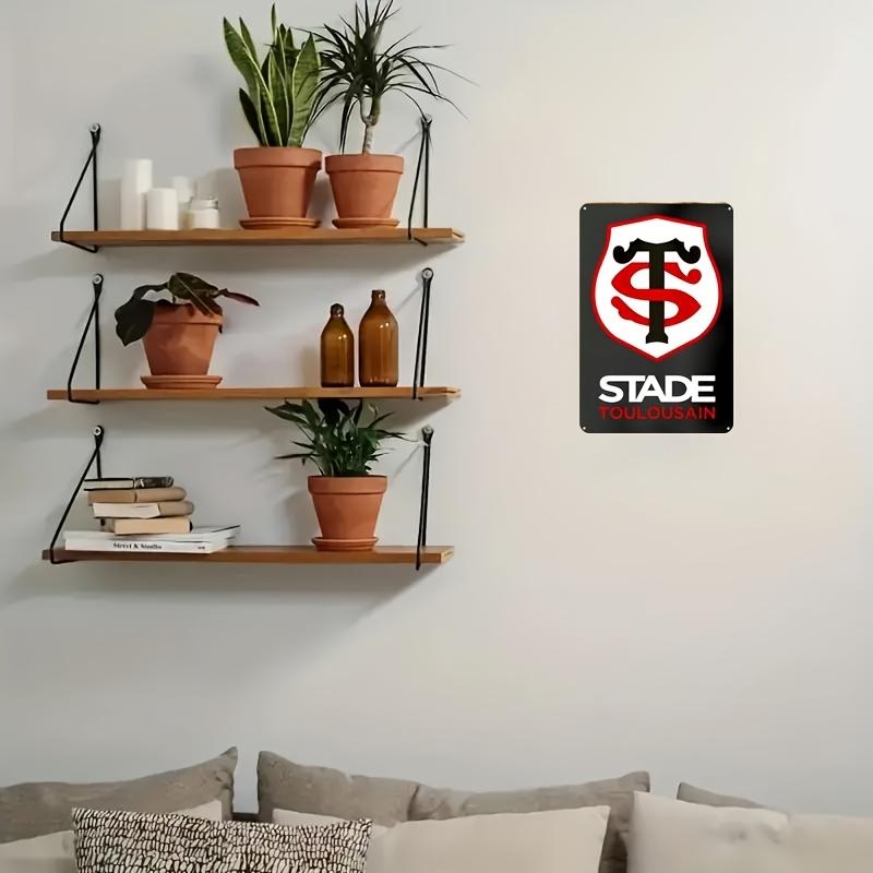 Vintage Stade Toulouse Metal Sign - 20.32x30.48 Cm, Retro Iron Wall Art with Pre-Drilled Holes, Durable Decor for Home, Bar, Gar