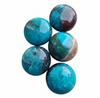 Natural Blue Chrysocolla Gemstone Cabochons Round Flat Back Lot