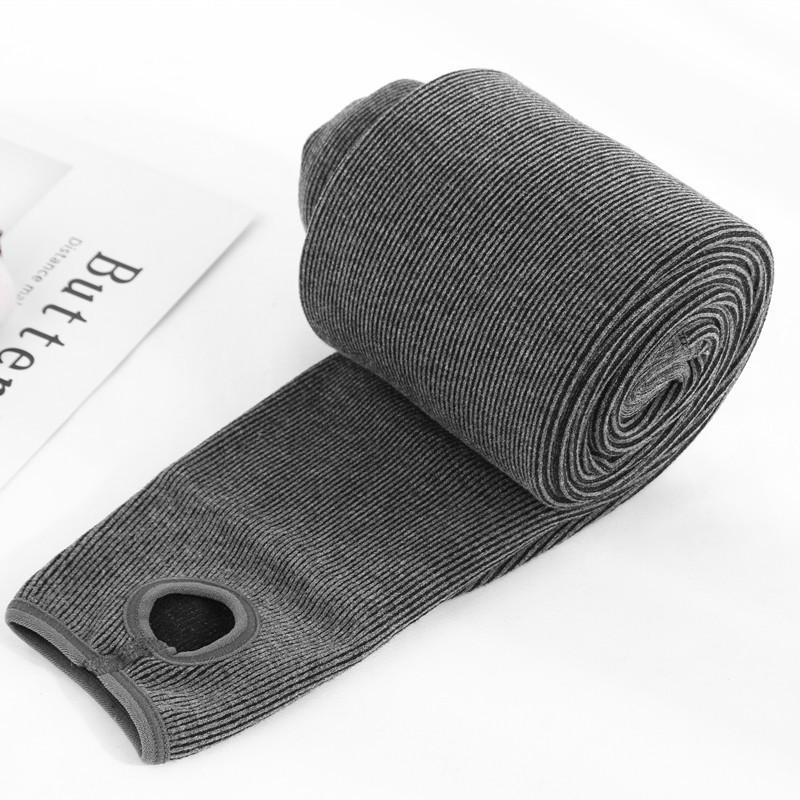 2024 Spring/Autumn Women's High-Waist Stripe Cotton Leggings with Cashmere and Micro-Pressure Ribbed Socks