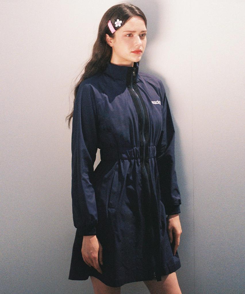 Mackie Front Zip-Up Dress Navy