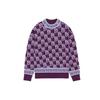 WE11DONE FW21 Large Logo Round Neck Wool Cashmere Sweater Unisex Sweater Purple WD-KO3-21-602-U-PP