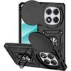 Case - E.F.CONNECTION - For Xiaomi Redmi Note 14 Pro 4G - Black - Shockproof - With Ring and Camera Protection