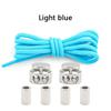 1 Paar Ronde Elastische Veters Sneakers Lock Schoenveters Zonder Strikken Metalen Gesp Veters Kinderen Volwassenen Geen Strik Schoenveters Schoenen Accessoires