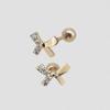 Youngglow 14k Halb-Zirkonia Band-Piercing