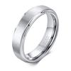 Anello Semplice in Argento Tungsteno Misura 5mm con Anello da Uomo Opaco Super Resistente, 23, Texture,