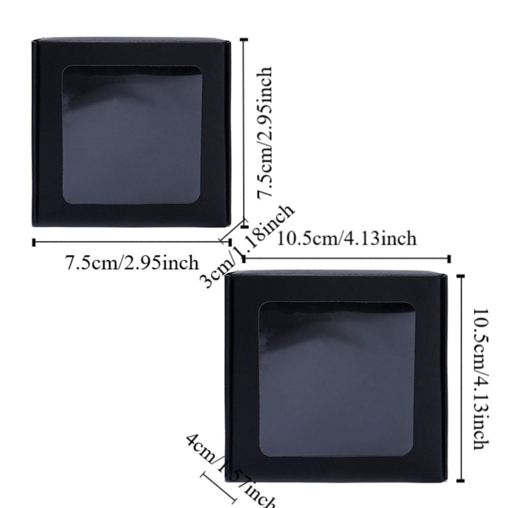 10pcs with Window Jewelry Storage Box Handmade Soap Wrapping Box Wedding Birthday Party Supplies