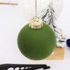 12Pcs Flocked Velvet Christmas Balls Pendant Plastic Christmas Tree Decorations Colorful Family Xmas Hanging Ornaments Holiday