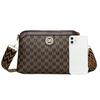 Bag Women's Bag New Medium Mother High Sense Women's Retro Printing Shoulder Messenger Bag Small Square
