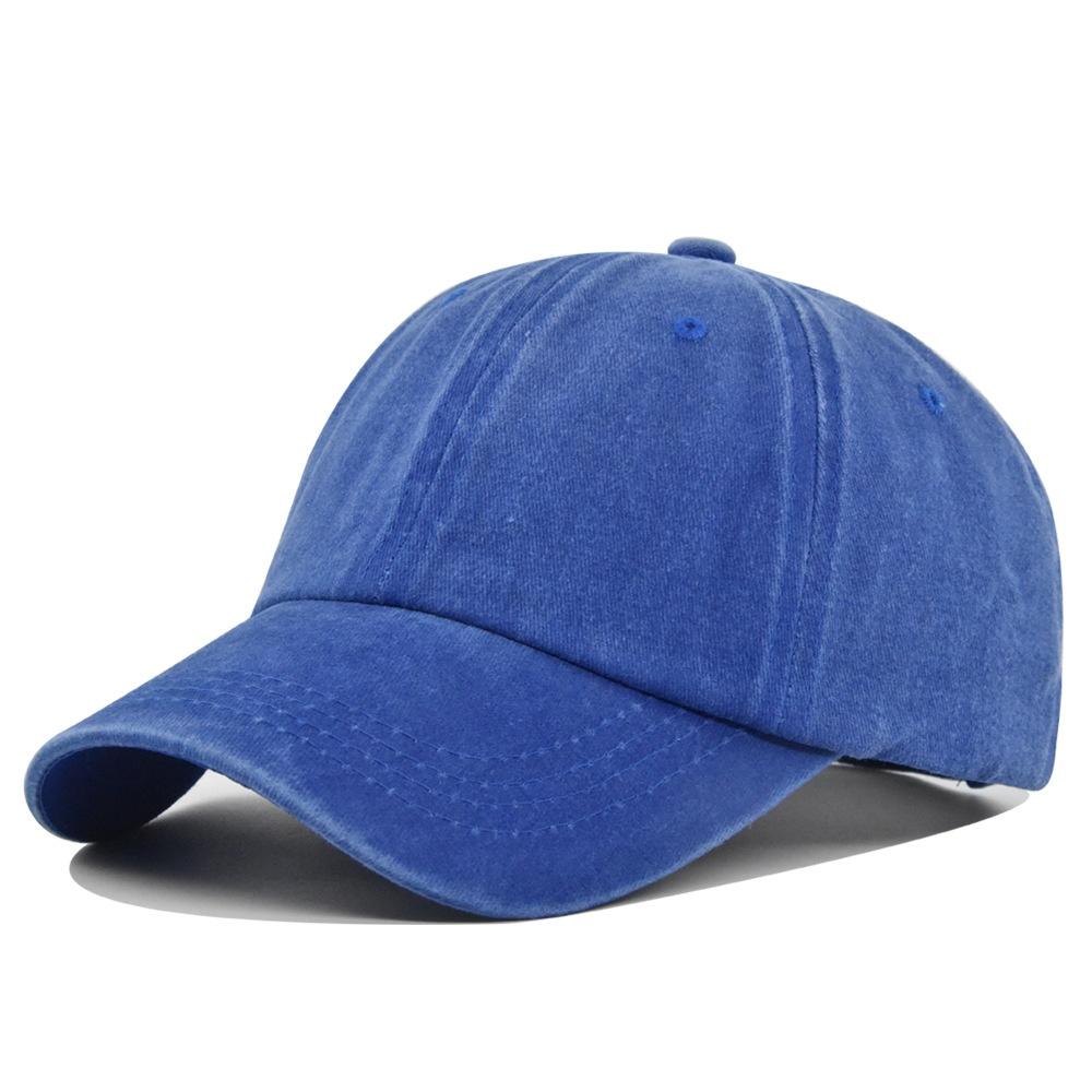 Unisex Baseball Cap Washed Adjustable Sun Hat Soft Top Peaked Hat Men Women Trucker Hat Vintage Outdoor Running Hat Adjustable