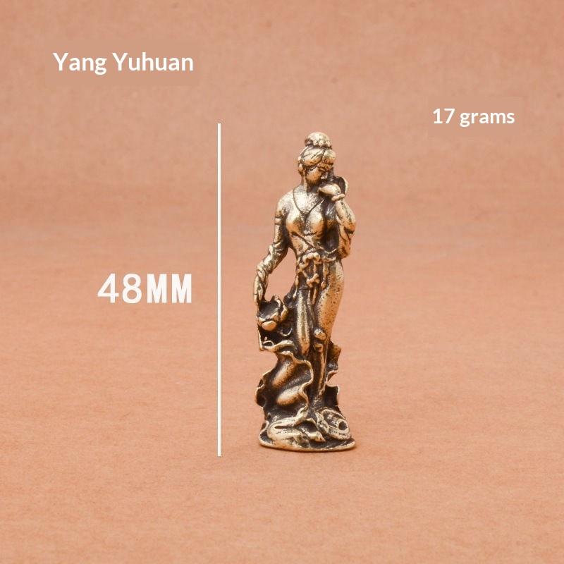 1/4Pcs Vintage Classical Figurines Handcrafted Solid Brass Four Ancient Chinese Beauties Statue Desktop Decor Collection Gift