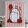 Set Of 2 Modern Living Room Curtains Molang Bedroom Window Curtain Halloween Decoration Shades Partition Kitchen Polyester Ideal For Great