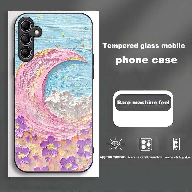 For Samsung Galaxy A56 Case SM-A566B Fashion Painted Cover Tempered Glass Case For Samsung A16 A26 A36 Galaxy A56 5G Shell Coque