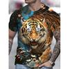Sommer Herren 3D-Druck Rundhals T-Shirt Mode Vielseitig Atmungsaktiv Trend Lässig