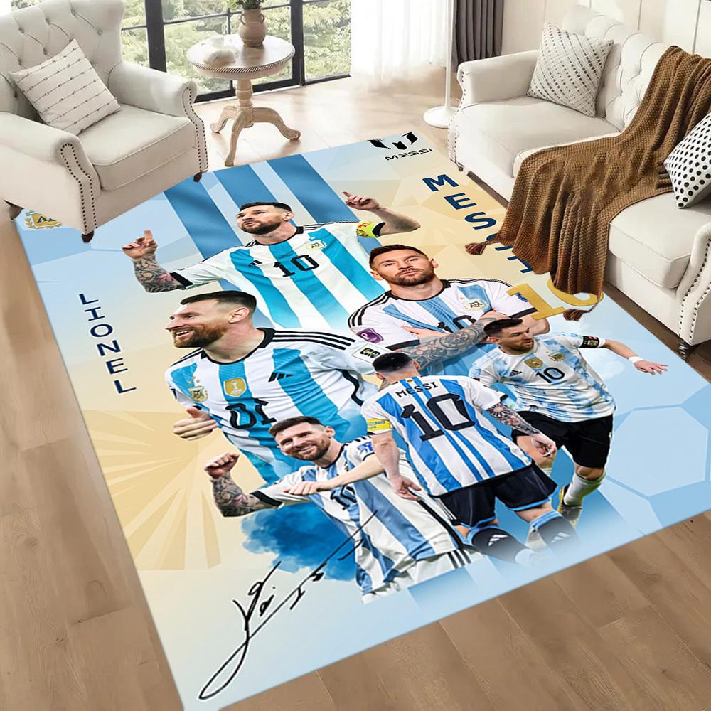 Messi 469 Floor Rug Office Rug Suitable for Bedrooms Living Rooms Kitchen Game Room Anti-slip Rug Office Home Decor Best for Christmas