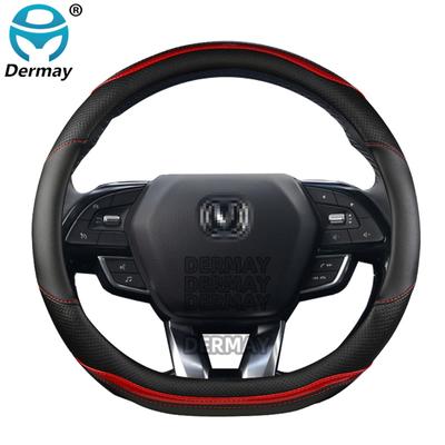 Για Changan CS95 CS85 CS75 CS55 CS35 CS15 EADO CX70 Κάλυμμα Τιμονιού Αυτοκινήτου Δέρμα Μικροϊνών + Καρμπον Νήματα Αξεσουάρ Αυτοκινήτου