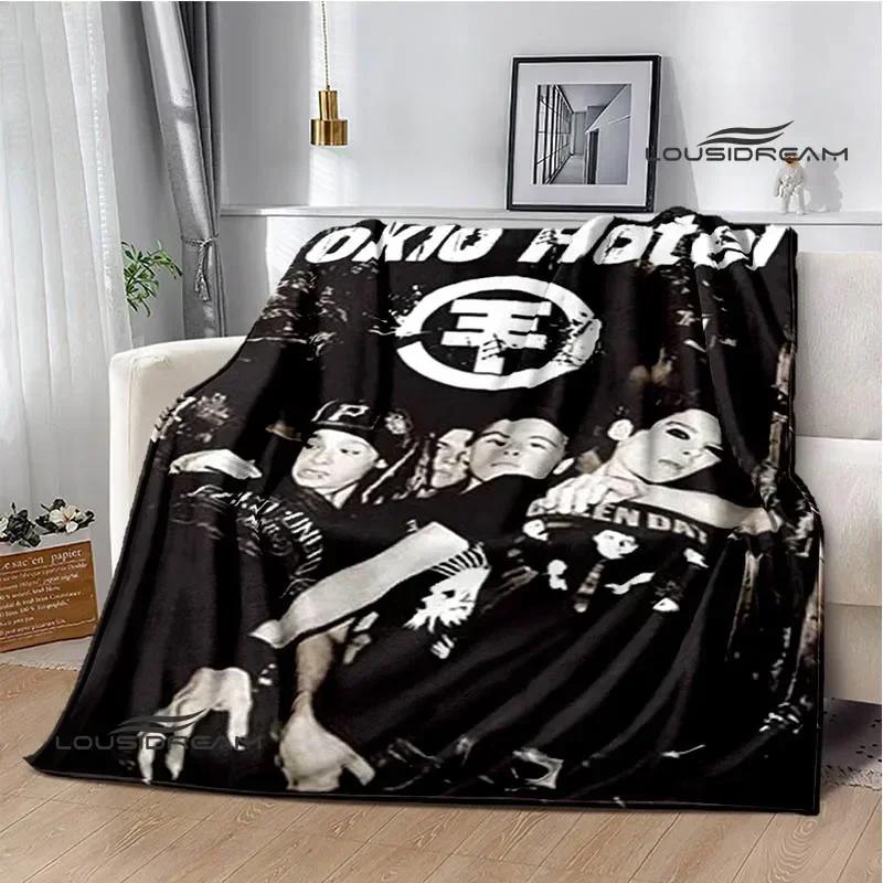 Rocková skupina Tokio Hotel Tištěné deky Pikniková deka Příruba Teplá deka Domácí cestovní deky Povlaky na postel Narozeninový dárek