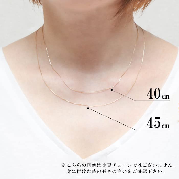 Diamond Necklace Single Diamond Gift Wedding Accessory Invitation K18 Natural Diamond 40cm Yellow Gold [OKKO] Women's 0.1ct