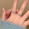 Zircon Blue Drip Glaze Star Ring: Women's Open Index Finger Set
