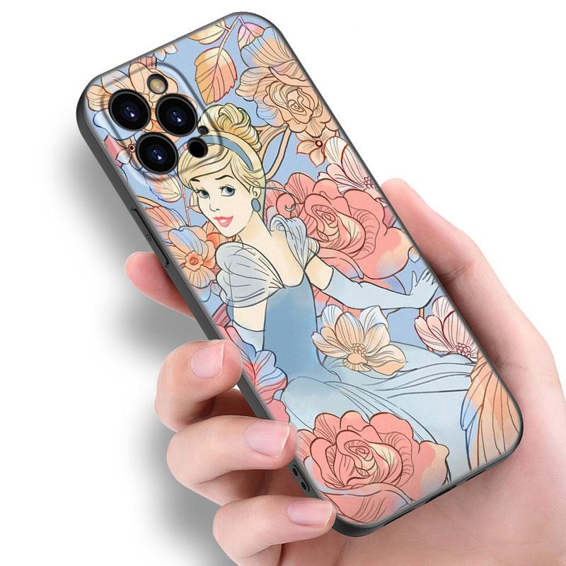 Schneewittchen Prinzessin Jasmin Schwarze Silikon Handyhülle Für Apple iPhone 12 13 Mini 11 14 15 Pro Max 7 8 Plus X XR XS SE 2020 2022