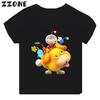 Hot Sale Video Game Pikmin 4 Print Cartoon Kids T-shirt Girls Clothes Baby Boys Black Short Sleeve T Shirt Children Tops,TH5868 Unisex
