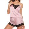 Luxurious Women Lace Sleepwear Pajamas Set Featuring Spaghetti Straps And Chic Nightwear