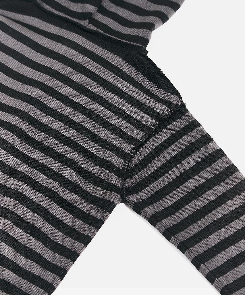 VASTIC S / T Knit Zip-Up Hoodie_Black/Gray