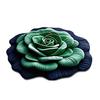 Floor Mat 3D Flower Pattern Crystal Velvet Bathroom Mat Anti-Slip Dot Backing Large Absorbent Quick-Drying Bath Mat