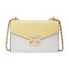 MK Rose Monogram Chain Envelope Shoulder Bag Women Shoulder Bag White Light-Yellow 35T0GXOL2B
