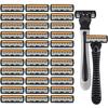 3-layer Stainless Steel Blade Men Razor Washable For Travel For Home Shaver Manual Shave Razors For Daily Face Care