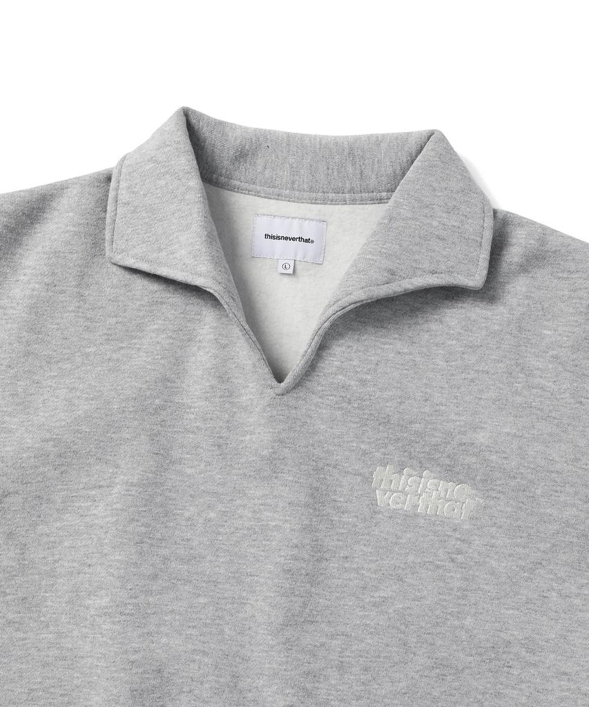 THISISNEVERTHAT Open Collar Sweatshirt Heather Gray