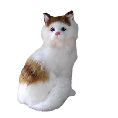 Simulated Cat Simulated Cat Flower Digging Cat Fur Animals Flower Cat Crafts Doll Cat