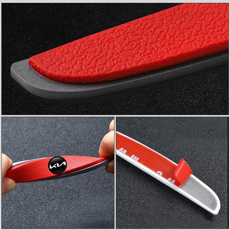 AANV1 4Pcs Car Door Anti-collision Protective Strips Rubber Rearview Mirror Anti-scratch Glue Sticker For KIA Ceed Sportage Rio K5 K2