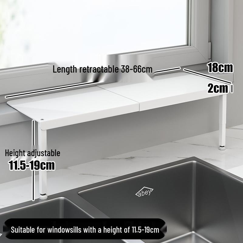 Multi-Layer Kitchen Sink Shelf: Punch-Free Window Sill Extension