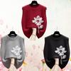 Women's Spring Autumn New Loose Sleeveless Tops Female Round Neck Knitted Vest Ladies Embroidered Flowers Sweater Tanks Tops