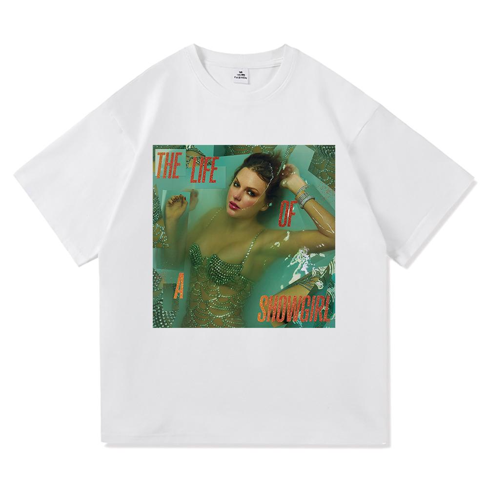 The Life of A Showgirl Album T Shirt 2025 New Fashion Men/women Clothing Vintage Harajuku High Quality Clothes Cotton Tshirts
