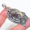Cappuccino Jasper Handmade 925 Sterling Silver Jewelry Pendant 2.52" s5P38